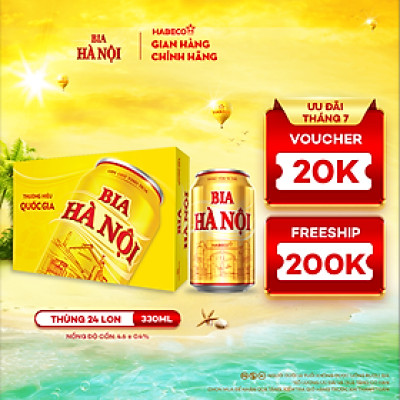 Bia Hà Nội - Thùng 24 lon 330ml
