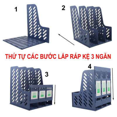 Kệ hồ sơ 3 Ngăn Ráp Liên hoàn với Khay Để Bút Deli Z00112 
