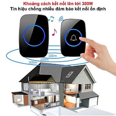 Chuônjg Cửa Không Dây Loại Xịn – Khoảng Cách Kết Nối Lên Tới 300M, Chống Nước, đèn ốp trần