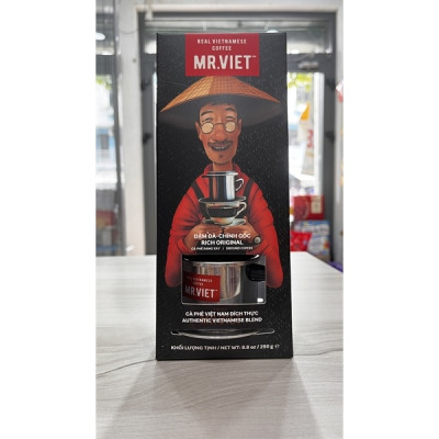 [Tặng kèm phin] Cà phê rang xay Real Strong Orginal Mr Viet 250g - Real trong ground coffee