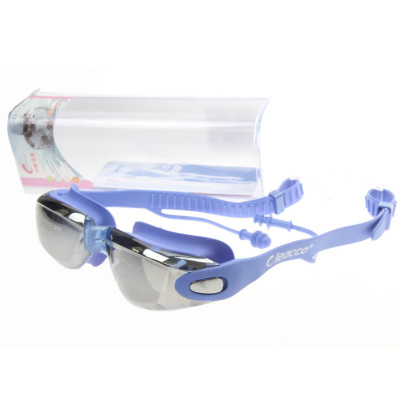 Kính Bơi Tráng Gương  kèm bịt tại cao cấp Cleacco chống sương mù , chống tia UV Hàng chính hãng - Tặng kèm nón bơi Silicon ( Màu ngẫu nhiên ) 