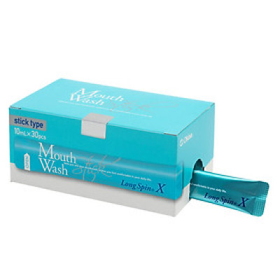 Nước súc miệng dạng gói LONG SPIN ZERO Nhật Bản hương Cam quýt bạc hà – Hộp 30 gói x 10ml