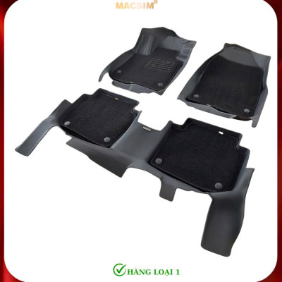 Thảm lót sàn xe ô tô 2 lớp Honda CRV 2023+ (2 hàng ghế sd3) Nhãn hiệu Macsim chất liệu nhựa TPE cao cấp màu đen