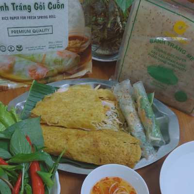 Combo 5 Bánh tráng cuốn 400g/gói (Bánh tráng mè, bánh tráng gỏi cuốn mè Hồng Phát đặc sản Phan Rang)