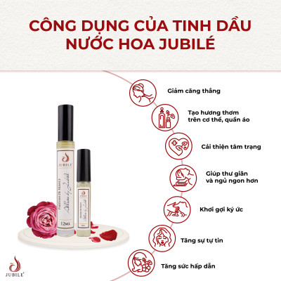 Santal by Jubilé - Tinh dầu nước hoa Pháp nữ Dạng lăn 12ml Thơm Lâu, Sang Trọng, Quyến Rũ