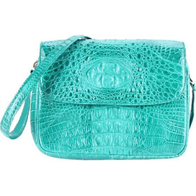 Túi Xách Da Cá Sấu Huy Hoàng Hộp Vuông HT6211 (20 x 37 cm)  - Xanh Dương