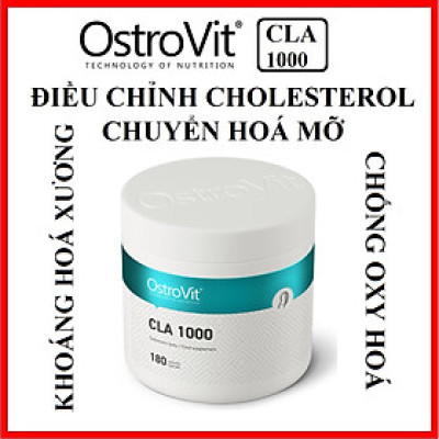 Ostrovit CLA 1000mg 180v – Chuyển hoá chất béo thành năng lượng, kết hợp tập luyện tăng Cơ, giảm thể trọng hiệu quả