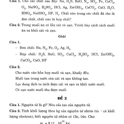 Ôn Tập Và Kiểm Tra Định Kì Hóa Học Lớp 8 (Tái Bản)
