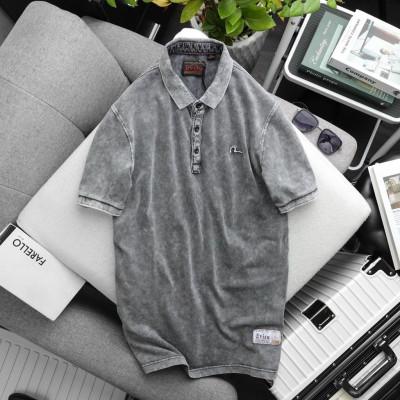 Áo thun polo wash bụi E.V.I.S.U_phượt_dã ngoại