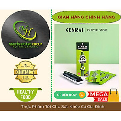 Hộp 6 Cuộn - Rong Biển Nướng Cuộn Vị Tự Nhiên GENKAI 21.6g( 3.6g × 6 Cuộn)