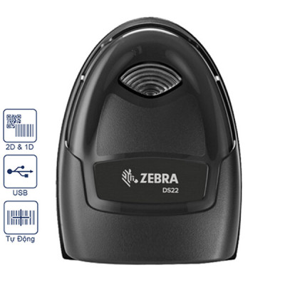 Máy quét mã vạch Barcode Zebra DS2208 (đọc nhanh mã 1D và 2D, có chân đế) - HÀNG CHÍNH HÃNG
