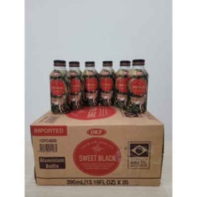 Cà phê Sweet Black OKF Hàn Quốc 390ML x 6chai Brazil Arabica Beans