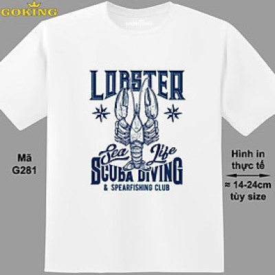 LOBSTER, mã G281. Hãy tỏa sáng như kim cương, qua chiếc áo thun Goking siêu hot cho nam nữ trẻ em, áo phông cặp đôi, gia đình, đội nhóm
