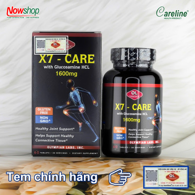 X7-Care Olympian Labs hộp 60 viên bổ khớp tăng tiết dịch khớp giảm đau nhức khô khớp thoái hoá khớp