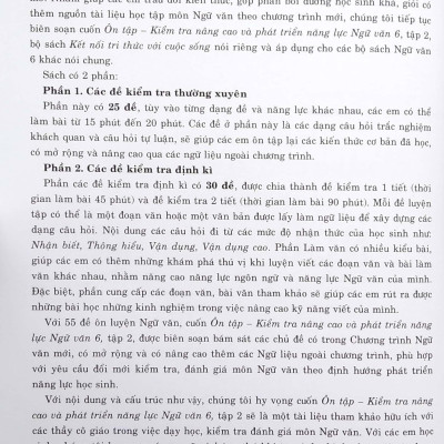 Ôn Tập - Kiểm Tra Nâng Cao Và Phát Triển Năng Lực Ngữ Văn 6 - Tập 2