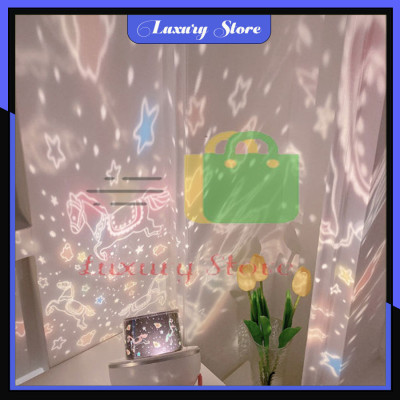 Đèn trang trí - Đèn chiếu Sao 6 phong cách xoay tự động, nhiều màu sắc tuyệt đẹp - Hàng chính hãng