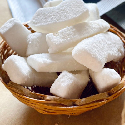 Dừa sáp sấy giòn cao cấp VICOSAP ít đường đồ ăn vặt healthy đặc sản Trà Vinh hộp 50gr