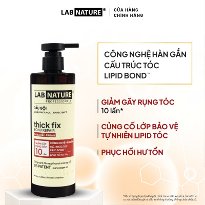 Dầu gội Ngăn rụng tóc Lab Nature Thick Fix - Công Nghệ Hàn Gắn Cấu Trúc Tóc - 450ml
