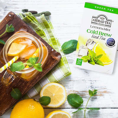 TRÀ PHA LẠNH AHMAD ANH QUỐC - BẠC HÀ (40g) - Lemon & Mint Cold Brew - Đặc biệt phù hợp trong những ngày hè nóng rực