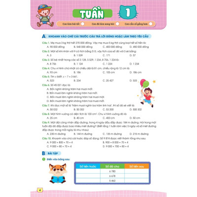 Sách - Phiếu Bài Tập Cuối Tuần Toán 4