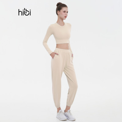Quần Jogger Tập Yoga Gym Hibi Sports QD318, Kiểu Jogger Có Dây Rút Trong, Có Túi 2 Bên