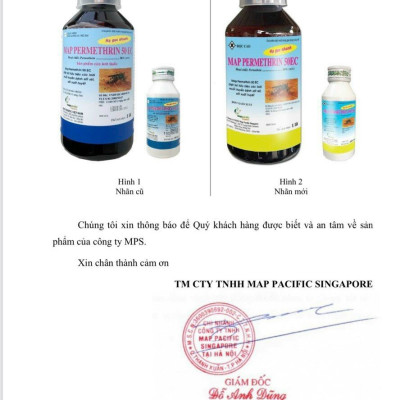 (HÀNG CHUẨN) Thuốc muỗi MAP PERMETHRIN 50EC Diệt trừ hữu hiệu các loài muỗi truyền bệnh sốt rét, sốt xuất huyết