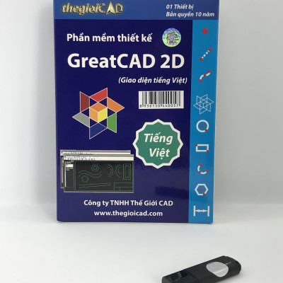Phần mềm thiết kế GreatCAD 2D phiên bản tiêu chuẩn – Giao diện tiếng Việt (USB/2020) - Hàng chính hãng