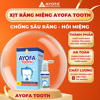 Xịt Chống Sâu Răng Cho Bé và Thơm Miệng Người Lớn AYOFA TOOTH 50ml