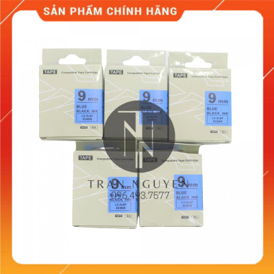 Nhãn in Tepra SC9BW (LC-3LBP) - Chữ đen nền dương 9mm x 8m - Hàng nhập khẩu