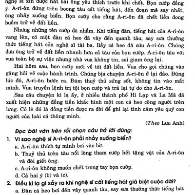 Đề Kiểm Tra Định Kỳ Tiếng Việt - Toán -  Khoa Học - Lịch Sử -  Địa Lí Lớp  5