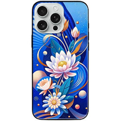 Ốp lưng cho iPhone 14 - iPhone 14 Plus - iPhone 14 Pro - iPhone 14 Pro Max - Sen Hồng Xanh Đẹp - Hàng Chính Hãng