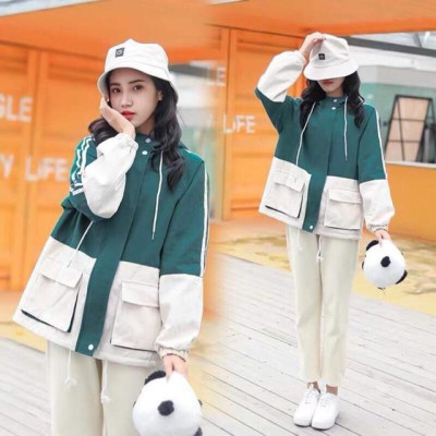 Áo Khoác Gió Kaki - Áo Khoác Gió Dù Túi Hộp 3 Màu Siêu Chất