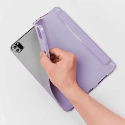 Bao da Cho IPAD Pro 11 inch M4 2024 Air 5/Air 4 10.9/ Pro 11 inch/Gen 9 8 7th 10.2/Gen 10 hiệu  WIWU Classic II mặt lưng dẻo chống sốc chống va đập có khay đựng bút - Hàng chính hãng