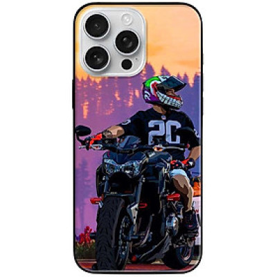 Ốp lưng cho IPhone 15 - 15 Plus - 15 Pro - 15 Pro Max - 16 - 16 Plus - 16 Pro - 16 Pro Max - Cậu Bé Mô Tô - Hàng Chính Hãng