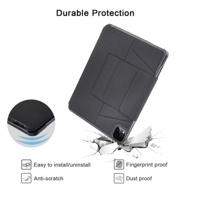 Case bao da bàn phím không dây Bluetooth trang bị touchPad cho iPad Pro 11 2021 Chip M1 / 2020 / Air 4 hiệu CHOETECH BH-012 (cảm ứng mượt mà, gập nhiều hướng, có ngăn đựng bút cảm ứng) - hàng nhập khẩu