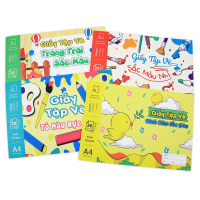 Tập Vẽ A4 - 40 Trang 120gsm - The Sun - Trang Trại Sắc Màu