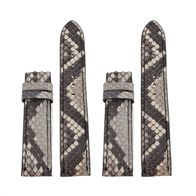 HJ8301-02-03 - Dây đồng hồ Huy Hoàng da trăn size 16, 18, 20 màu da nguyên thủy, đen, nâu