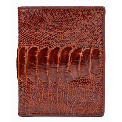 Ví nam Huy Hoàng da đà điểu da chân kiểu đứng màu nâu đỏ, vàng bò, đen, nâu đất HT2411-12-13-15 