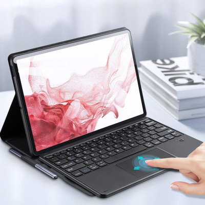 Bao da danh cho Samsung Galaxy Tab S9 Plus , Tab S9 Fe Plus , Tab S9 , Tab S9 Fe kèm bàn phím bluetooth có bàn di chuột TouchPad hiệu Dux Ducis - Hàng Chính Hãng