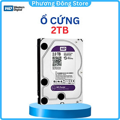 Ổ Cứng Camera WD Purple 2TB/64MB/3.5 IntelliPower - WD20PURZ - Hàng Chính Hãng