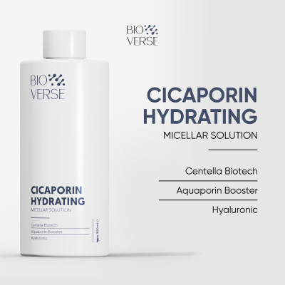 Nước tẩy trang làm sạch dịu nhẹ cho da nhạy cảm  Cicaporin Hydrating Micellar Solution 300ml