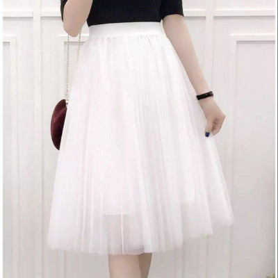 Váy ren dáng xòe dài ngang gối_CHÂN VÁY REN CÔNG CHÚA DÁNG NGẮN CHE GỐI