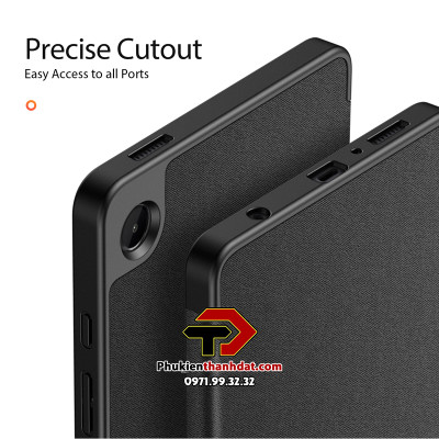 Bao da cho SamSung Galaxy Tab A9 2023 X110/X115 chính hãng Dux Ducis Domo viền mềm chống sốc - Hàng chính hãng