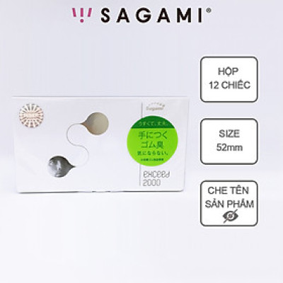Bao Cao Su Sagami Exceed 2000 - Thiết Kế 3D - Hai Lần Thắt - 12s - Che Tên Sản Phẩm