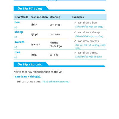 Đề Ôn Tập Từ Vựng Và Cấu Trúc Tiếng Anh Lớp 2