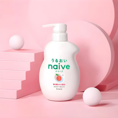 Sữa Tắm Chiết Xuất Từ Lá Đào Kracie Naive Body Wash ( Peach Leaf) - Chai 530ML