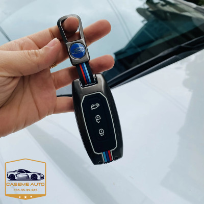 Ốp Chìa Khóa Ford Territory 2022 - 2024 Chất Liệu Hợp Kim, Kèm Móc Treo Cao Cấp - Hàng Nhập Khẩu