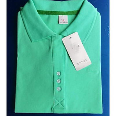 Áo Thun Cá Sấu Nữ Có Cổ -Màu Xanh Ngọc .(45-75kg)