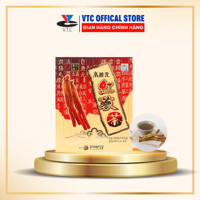 Trà Hồng Sâm Hạt Hàn Quốc Ginseng House - Korean Red Ginseng Granule Tea (Hộp 50 gói/100 gói)