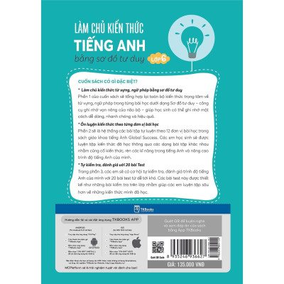 Sách - Làm Chủ Kiến Thức Tiếng Anh Lớp 6 Bằng Sơ Đồ Tư Duy - MCBooks